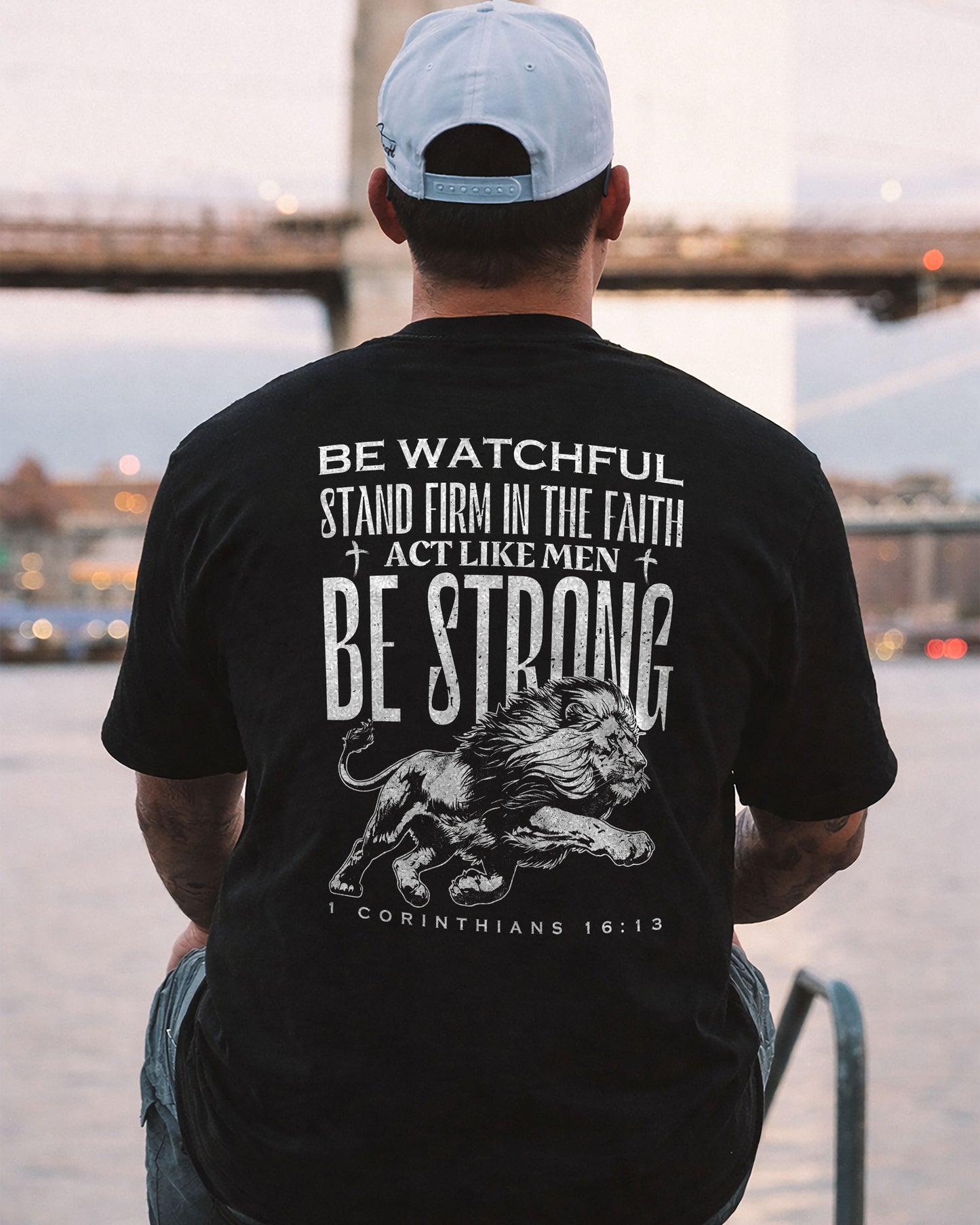 Be Watchful Stand Firm Shirt, Christian Lion Tee, 1 Corinthians 16:13 Faith Shirt