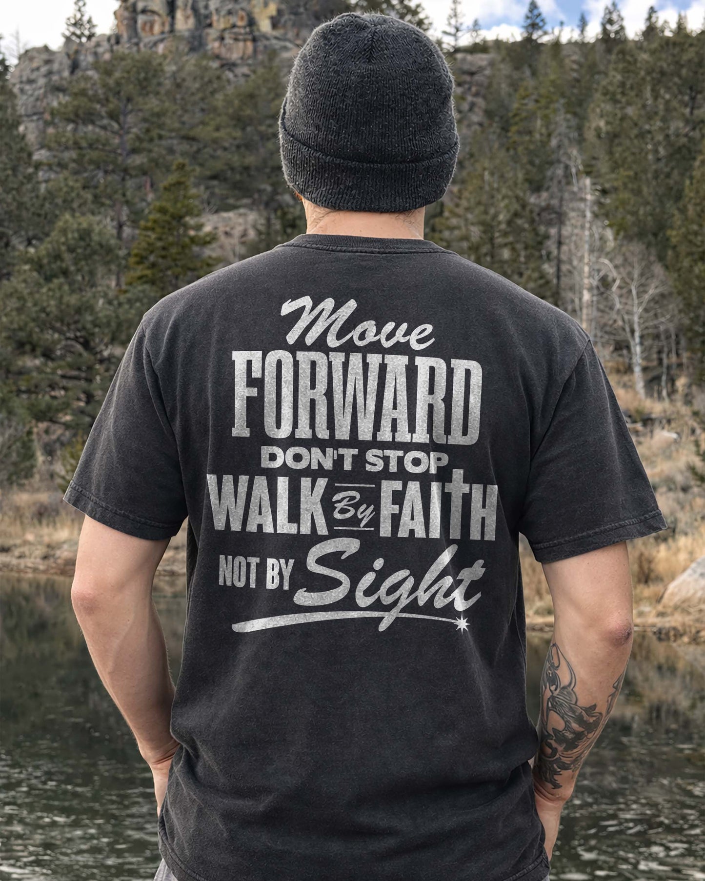 Move Forward Walk By Faith Shirt, Christian Motivation Tee, Faith Over Sight Shirt