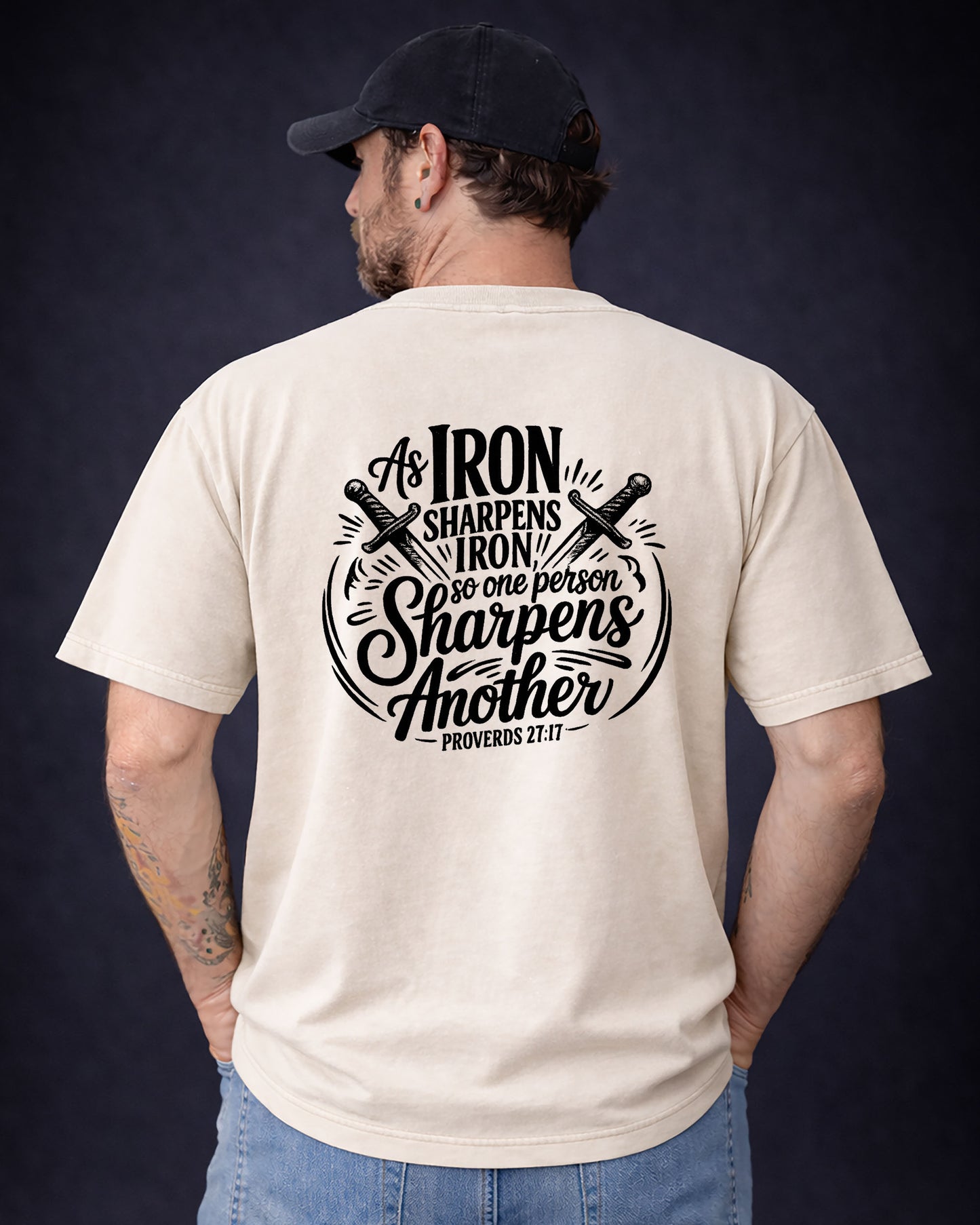 Iron Sharpens Iron | Proverbs 27:17 Heavyweight T-Shirt
