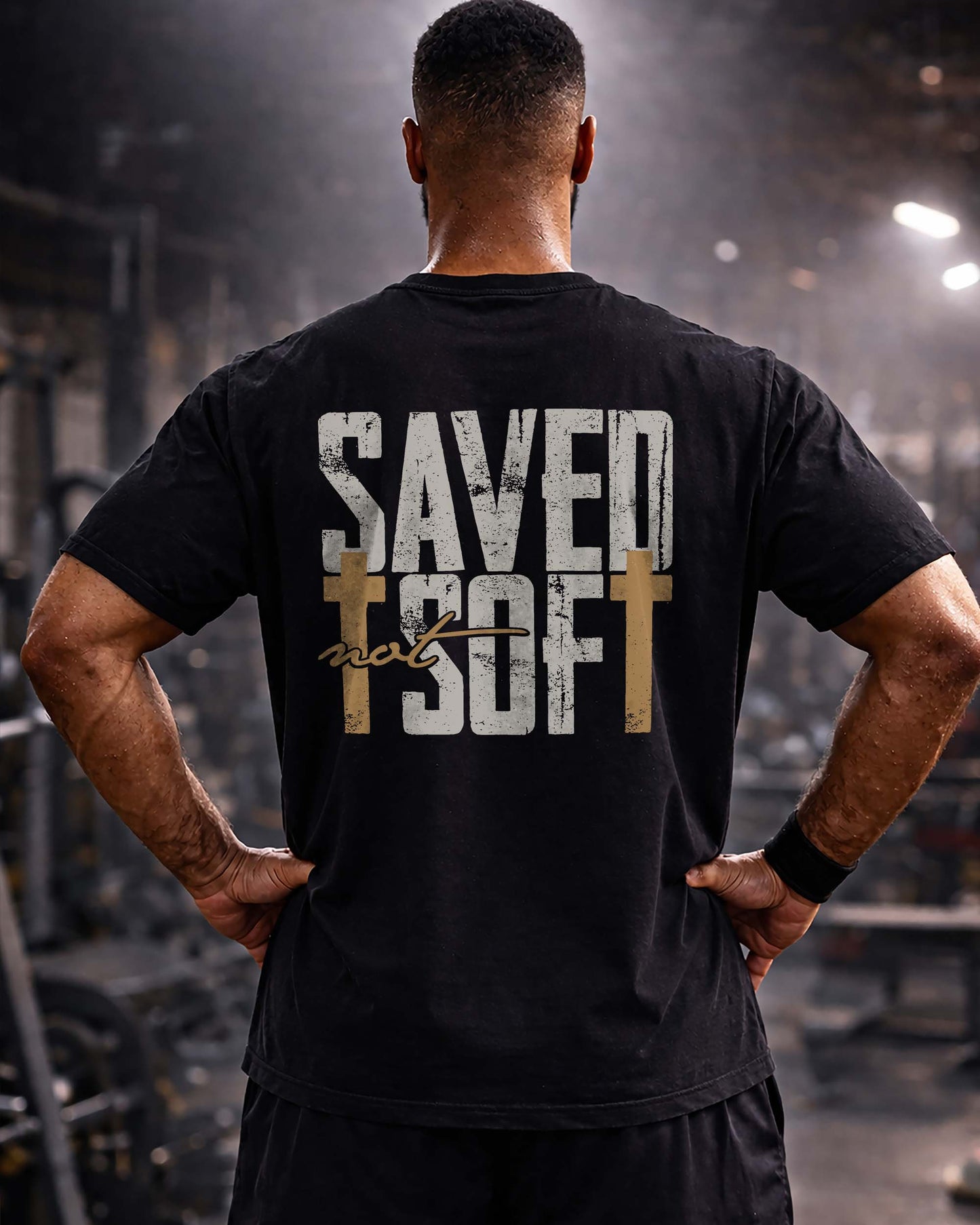 Saved. Not Soft. | Christian Men's Faith T-Shirt