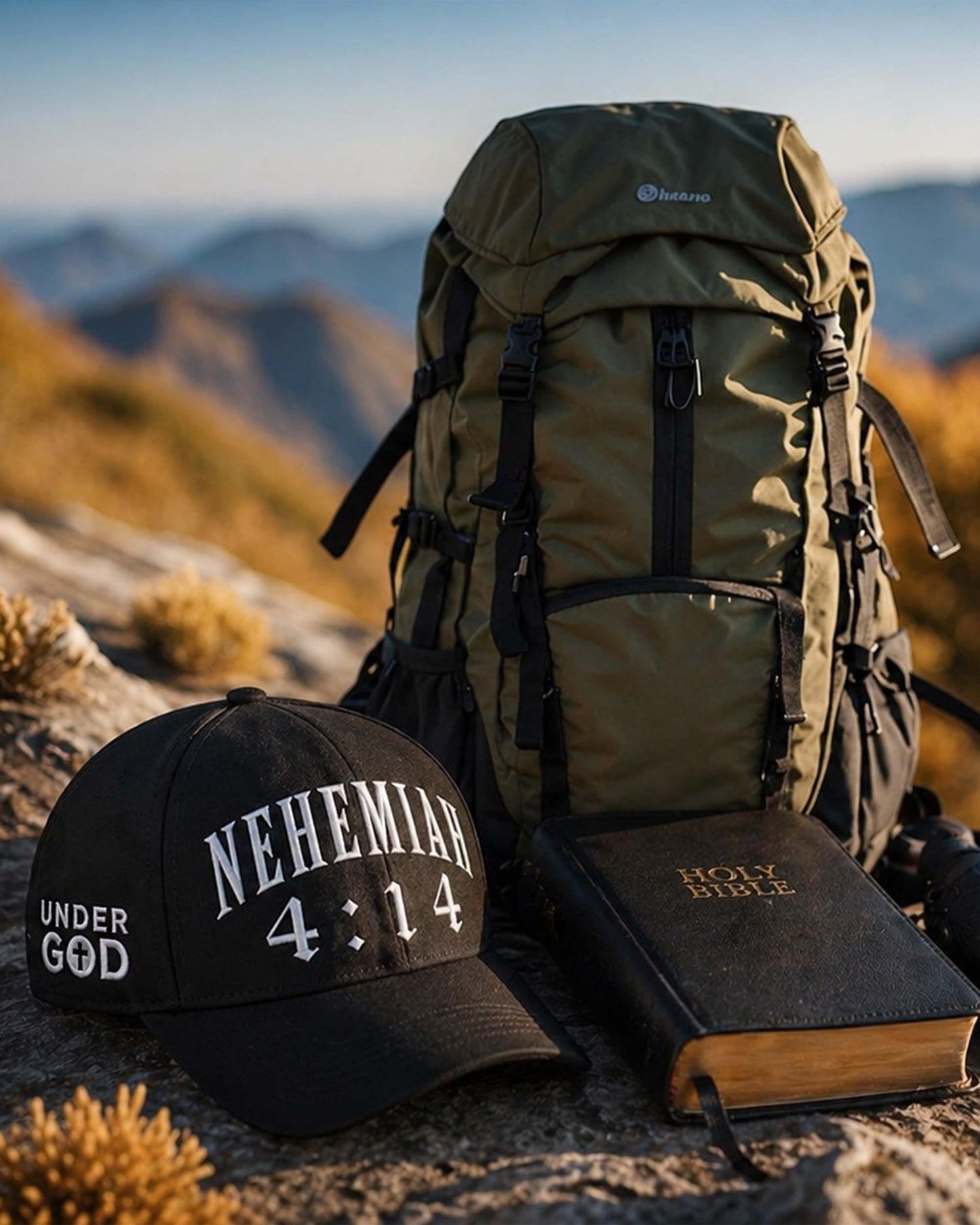 Nehemiah 4:14 Bible Verse –  Embroidered Baseball Cap