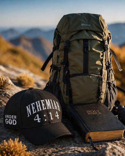 Nehemiah 4:14 Bible Verse –  Embroidered Baseball Cap