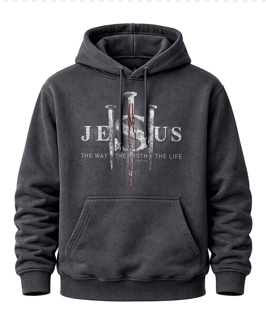 Jesus The Way The Truth The Life Hoodie – Black