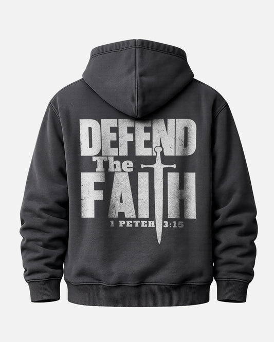 Defend the Faith – 1 Peter 3:15 Heavyweight Hoodie
