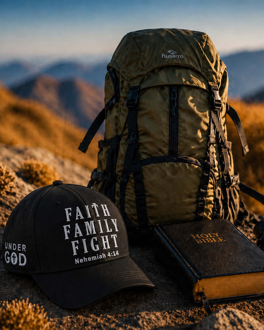 Faith Family Fight – Nehemiah 4:14 Embroidered Baseball Cap