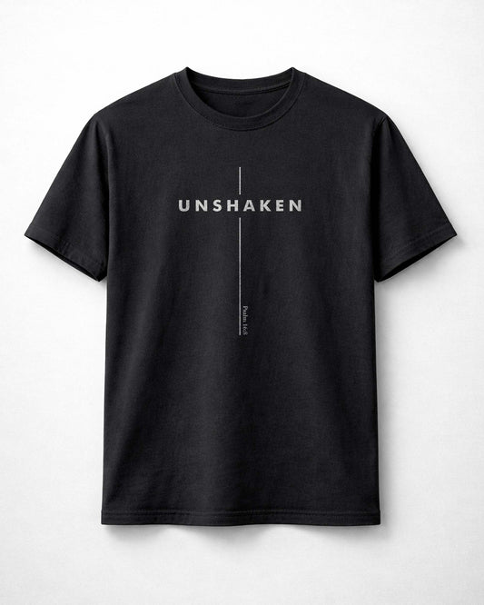 Unshaken Shirt, Christian Faith Tee, Psalm 16:8 Scripture Shirt