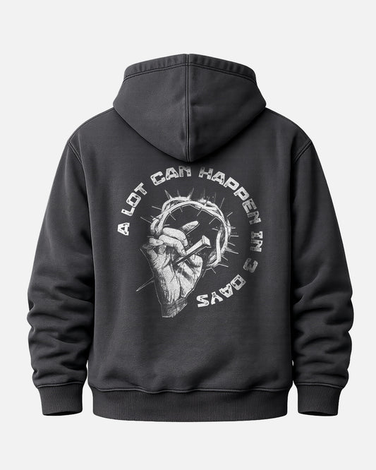 A Lot Can Happen In 3 Days – Redemption Hoodie – Black