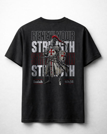 Renew Your Strength T-Shirt – Isaiah 40:31 Christian Shirt - Black
