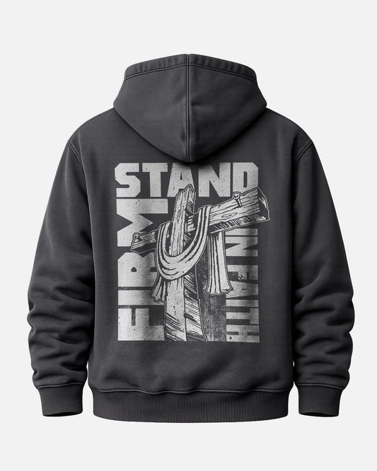 Stand Firm In Faith Hoodie – Black