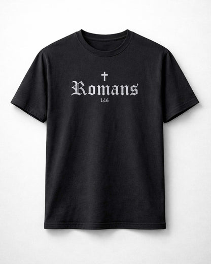 Romans 1:16 - I am not ashamed - Christian Scripture Tee, Faith Based Minimalist Shirt