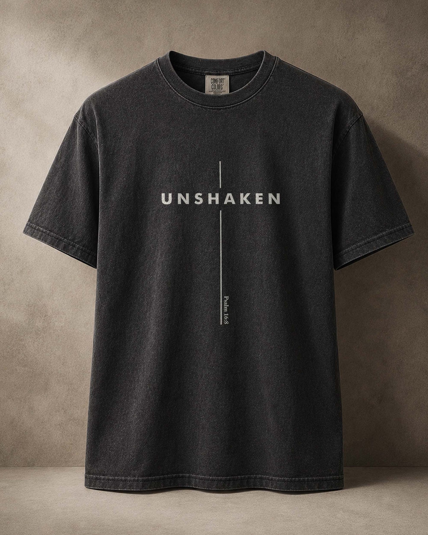 Unshaken Shirt, Christian Faith Tee, Psalm 16:8 Scripture Shirt