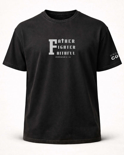 Father. Fighter. Faithful. | Nehemiah 4:14 Men’s Tee
