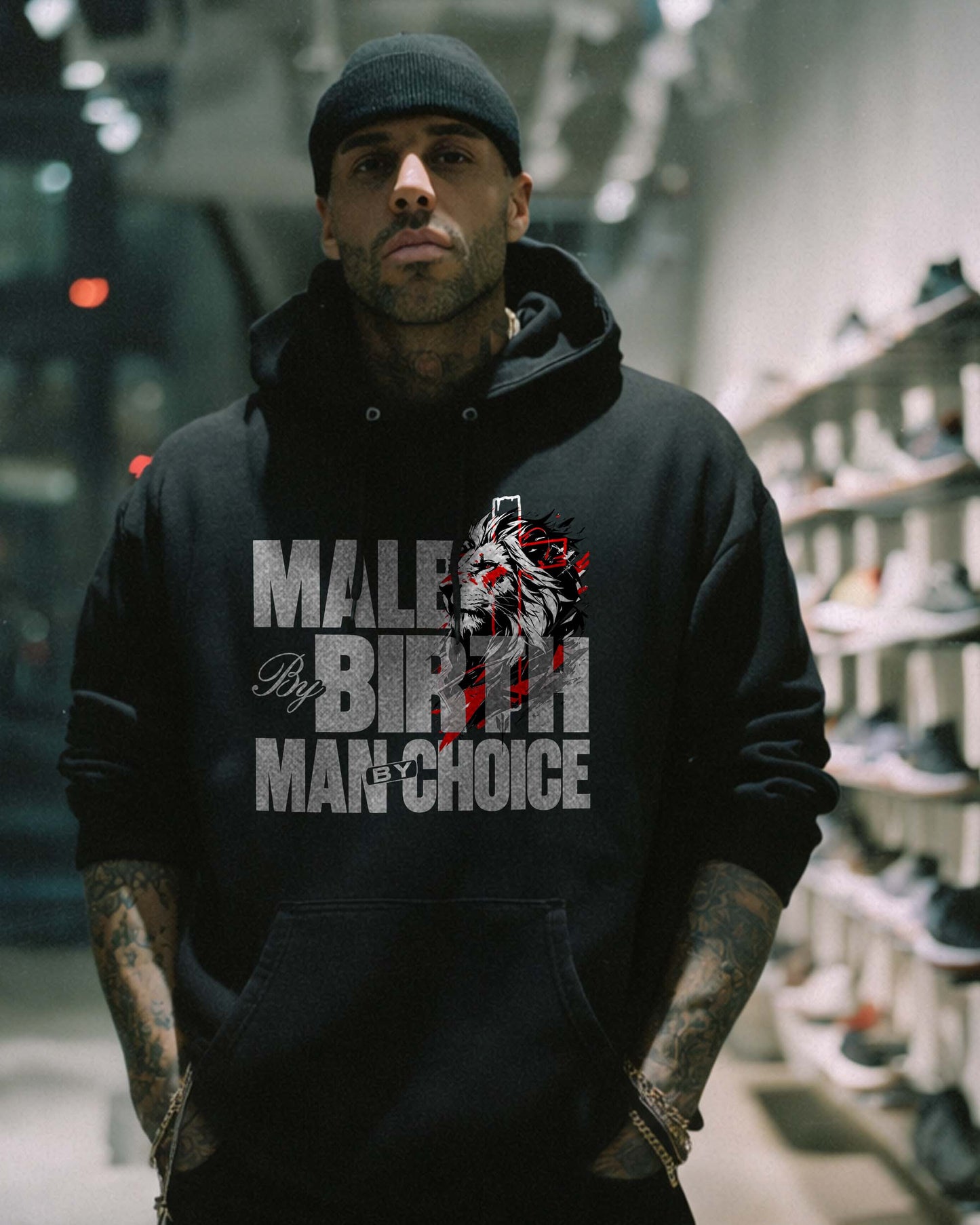 Made By Birth Man By Choice Hoodie – Black