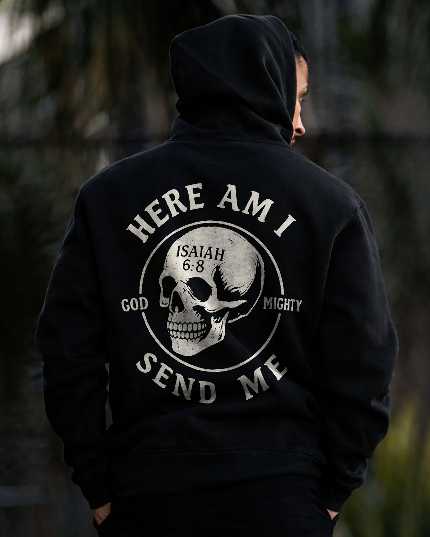Here Am I Send Me Hoodie – Black