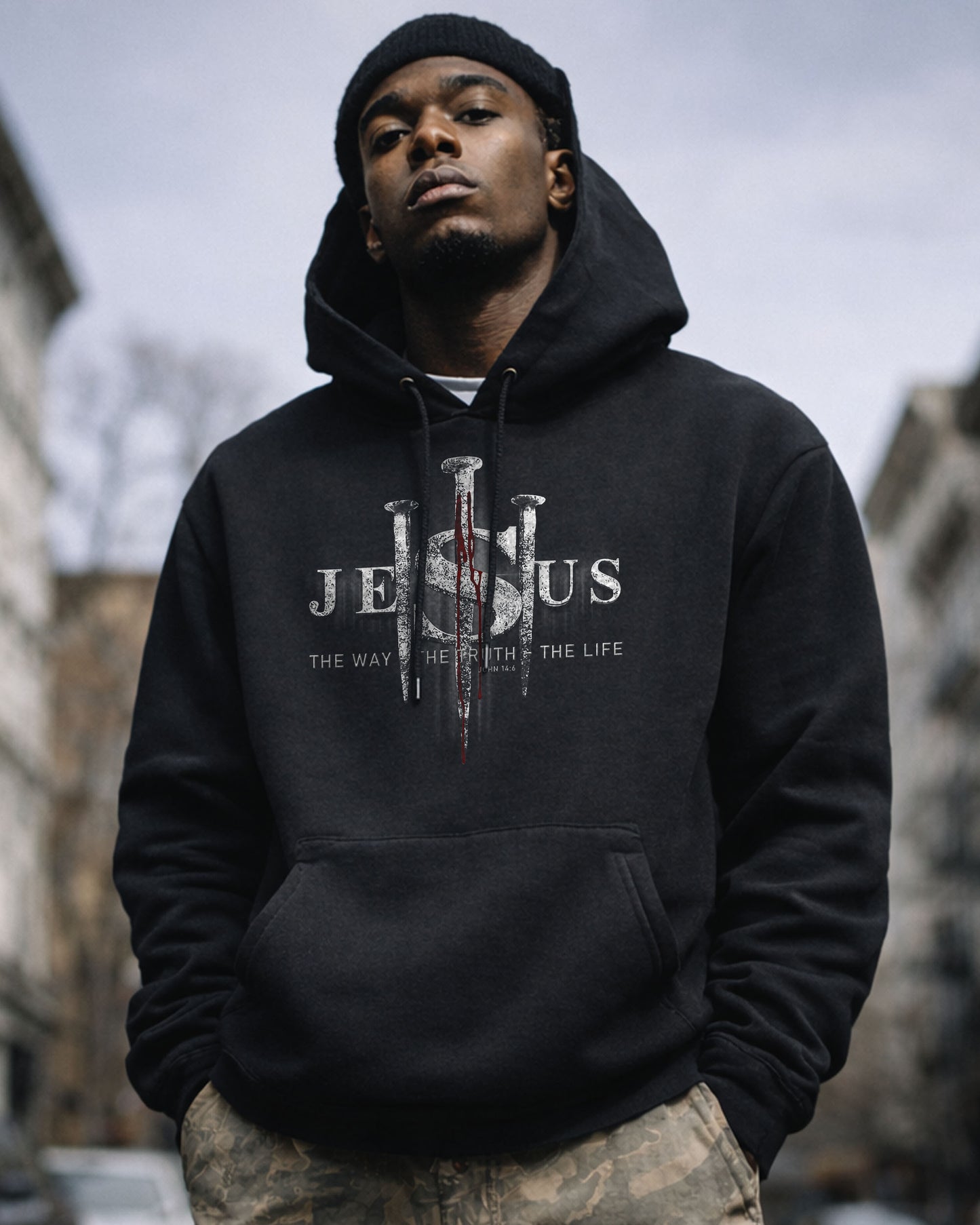 Jesus The Way The Truth The Life Hoodie – Black