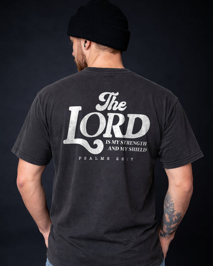 The Lord Is My Strength Shirt, Christian Scripture Tee, Psalm 28:7 Faith Shirt