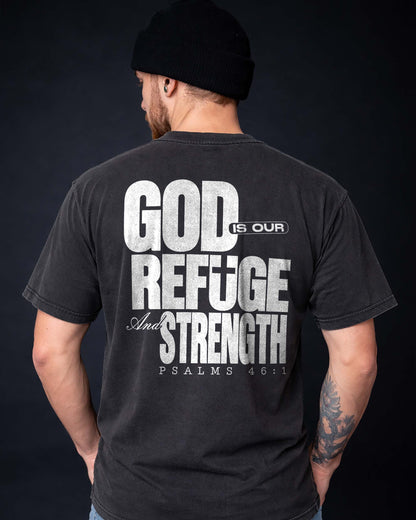 God Is Our Refuge Shirt, Christian Scripture Tee, Psalm 46:1 Faith ShirtGod Is Our Refuge Shirt, Christian Scripture Tee, Psalm 46:1 Faith Shirt