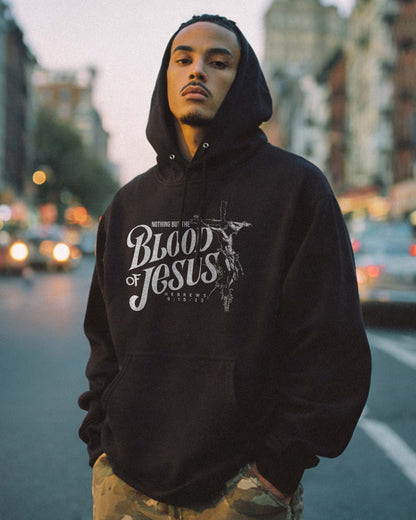 Nothing But The Blood Of Jesus Hoodie – Black