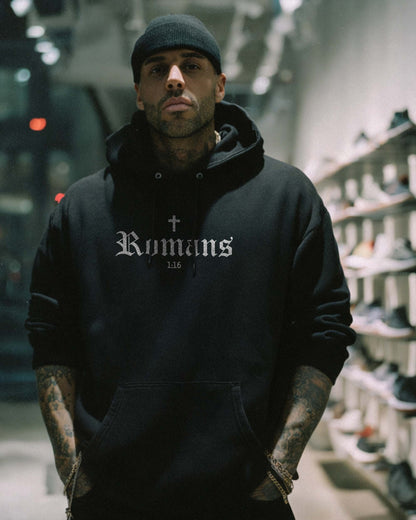 Romans 1:16 - I am not ashamed of the gospel Hoodie – Black