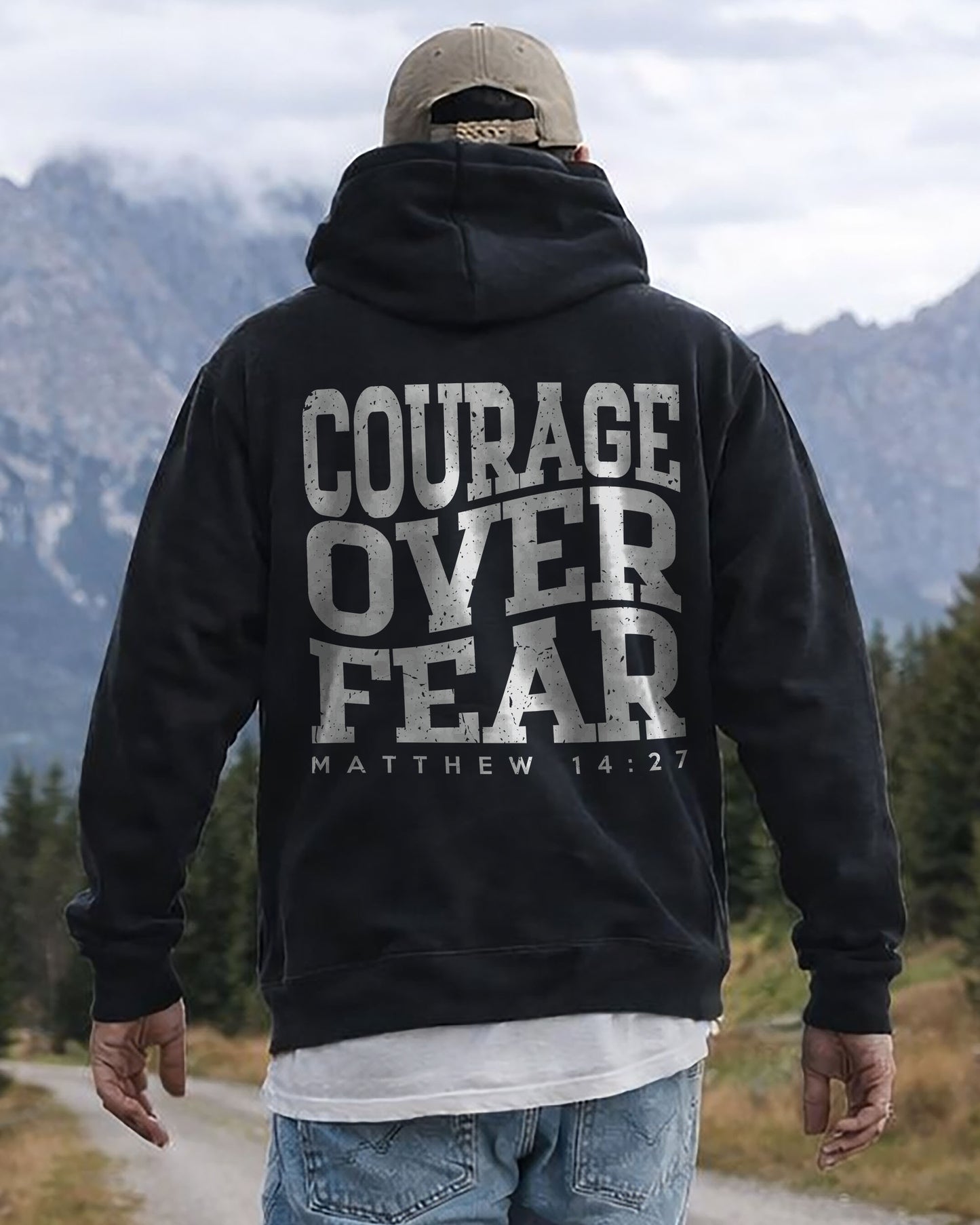 Courage Over Fear Hoodie – Black