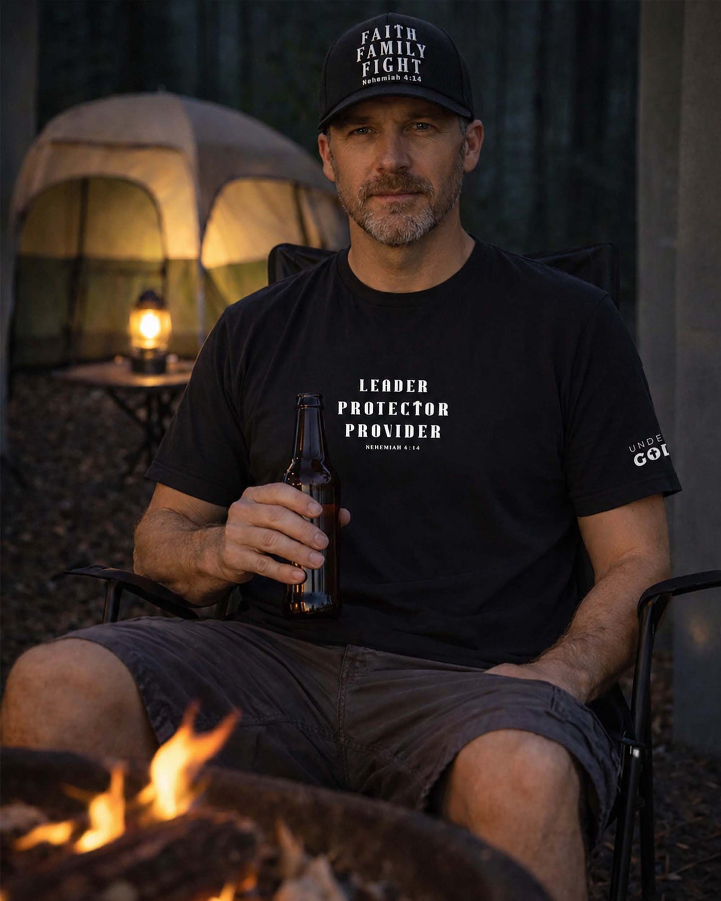 Faith Family Fight – Nehemiah 4:14 Embroidered Baseball Cap