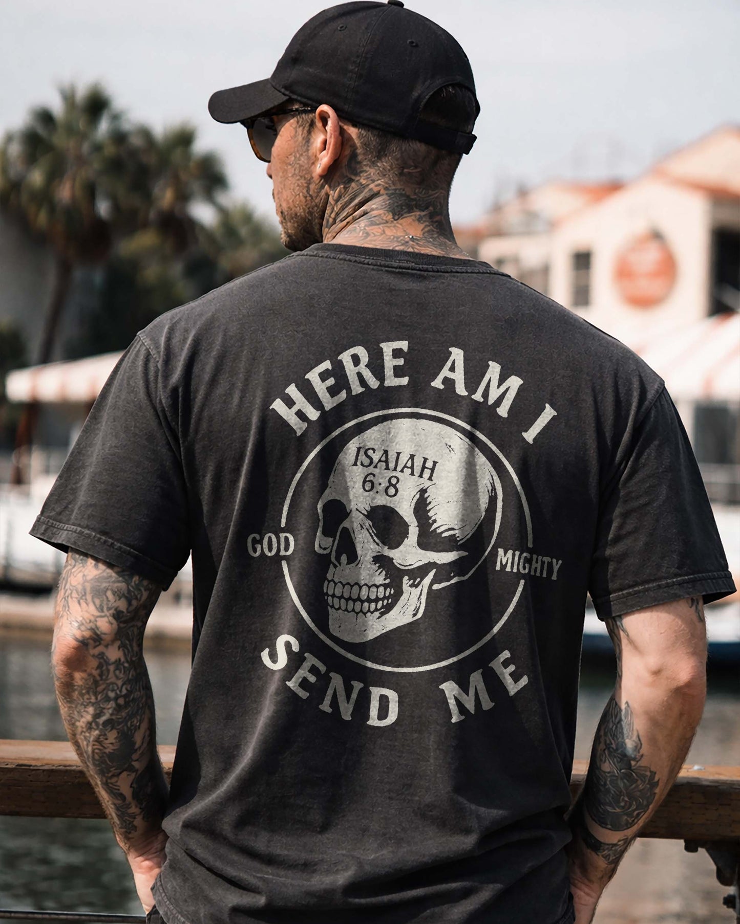 Here Am I Send Me Shirt, Christian Skull Tee, Isaiah 6:8 Faith Shirt