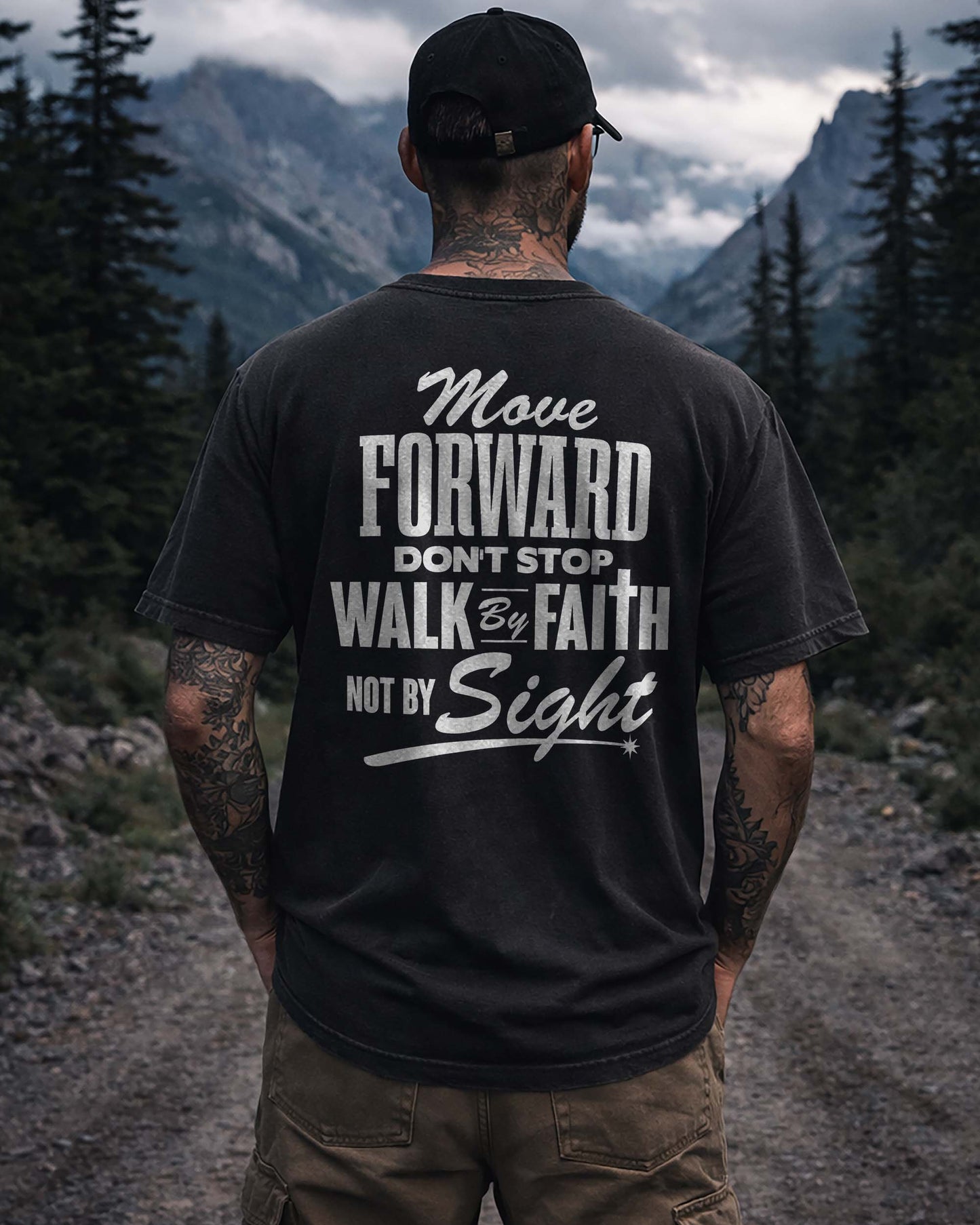 Move Forward Walk By Faith Shirt, Christian Motivation Tee, Faith Over Sight Shirt