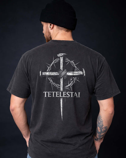 Tetelestai Cross Shirt, Christian Faith Tee, It Is Finished Jesus Shirt