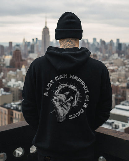 A Lot Can Happen In 3 Days – Redemption Hoodie – Black