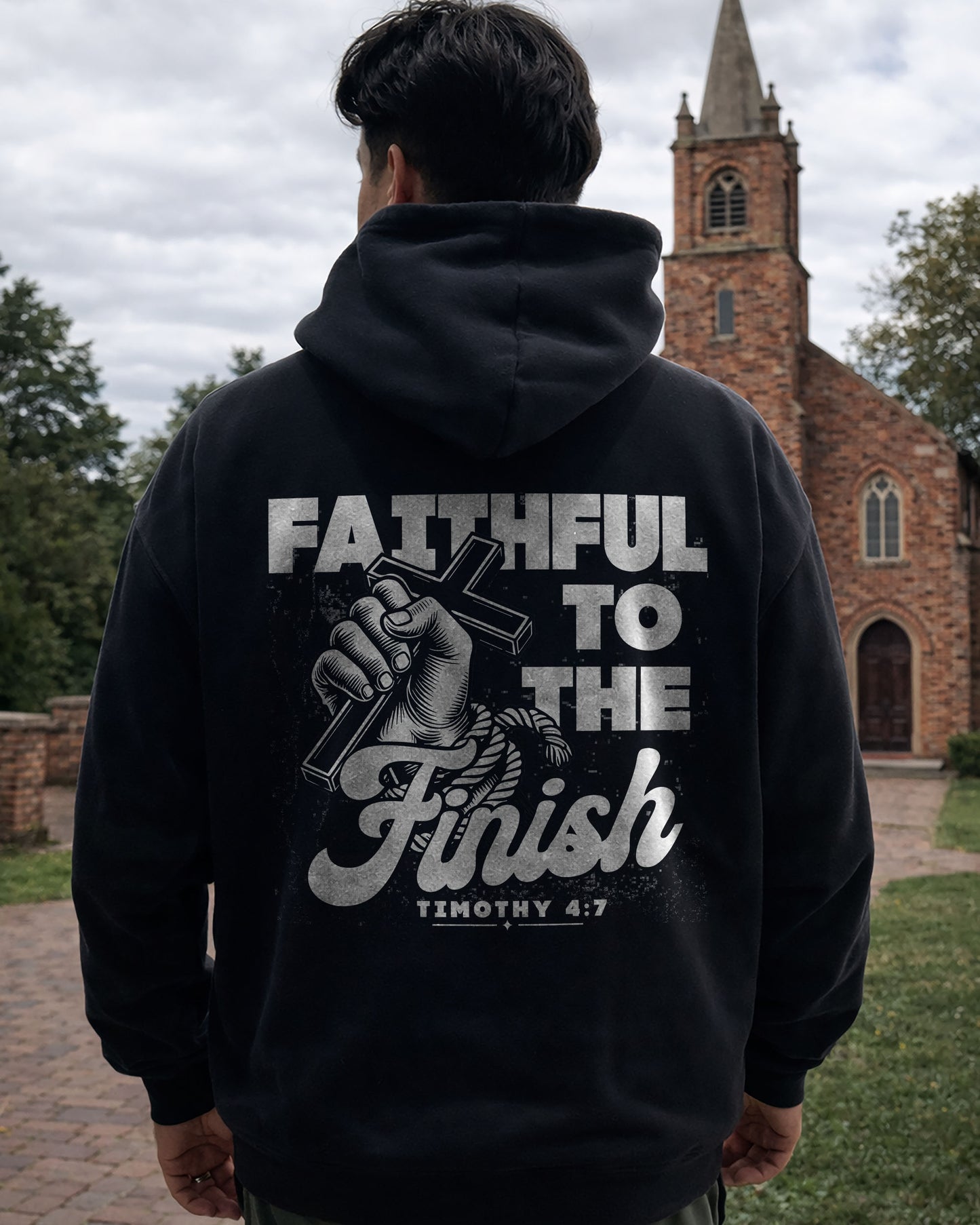 Faithful To The Finish Hoodie – Black