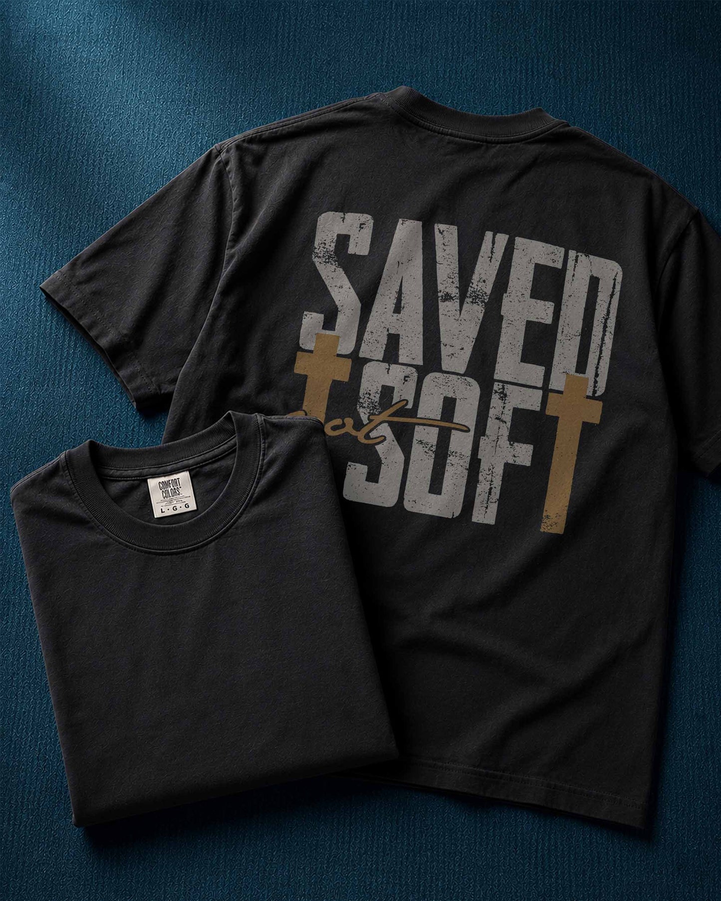 Saved. Not Soft. | Christian Men's Faith T-Shirt
