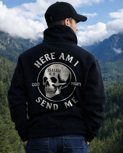 Here Am I Send Me Hoodie – Black