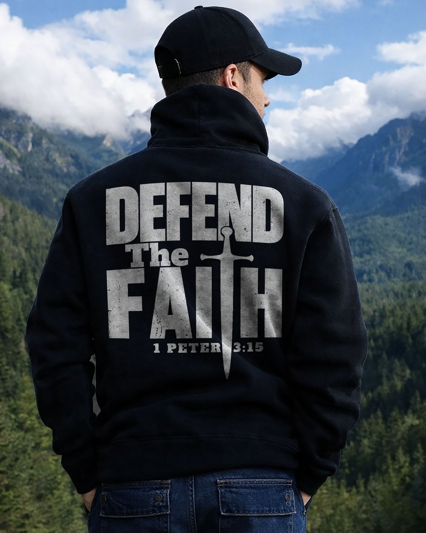 Defend the Faith – 1 Peter 3:15 Heavyweight Hoodie