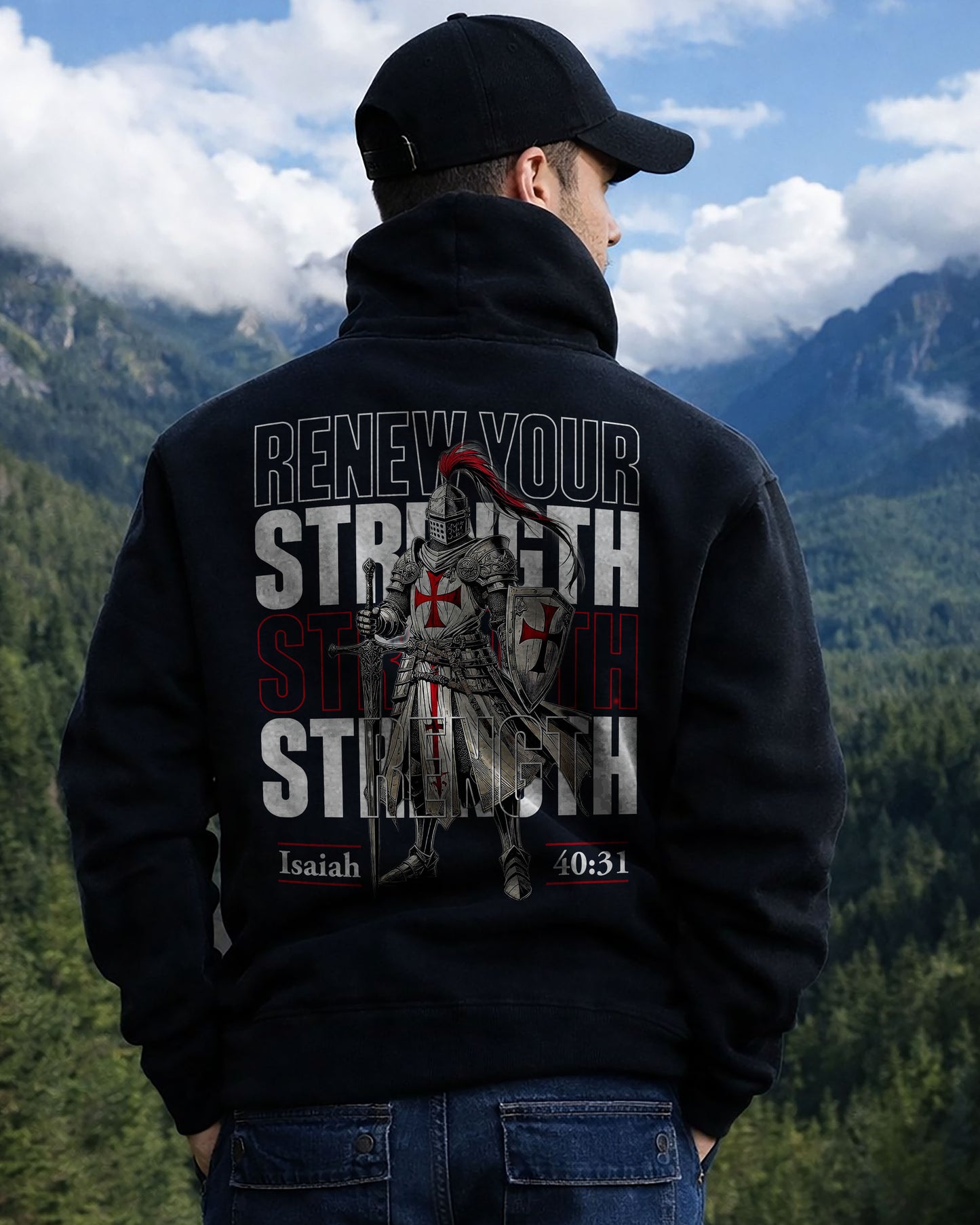 Renew Your Strength Hoodie – Isaiah 40:31 Christian Hoodie