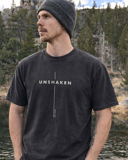 Unshaken Shirt, Christian Faith Tee, Psalm 16:8 Scripture Shirt