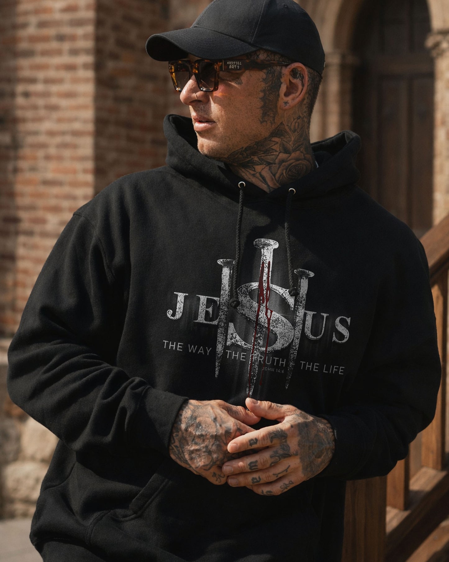 Jesus The Way The Truth The Life Hoodie – Black