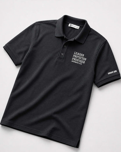 Leader Protector Provider -Nehemiah 4:14 - Signature Heavyweight Piqué Polo