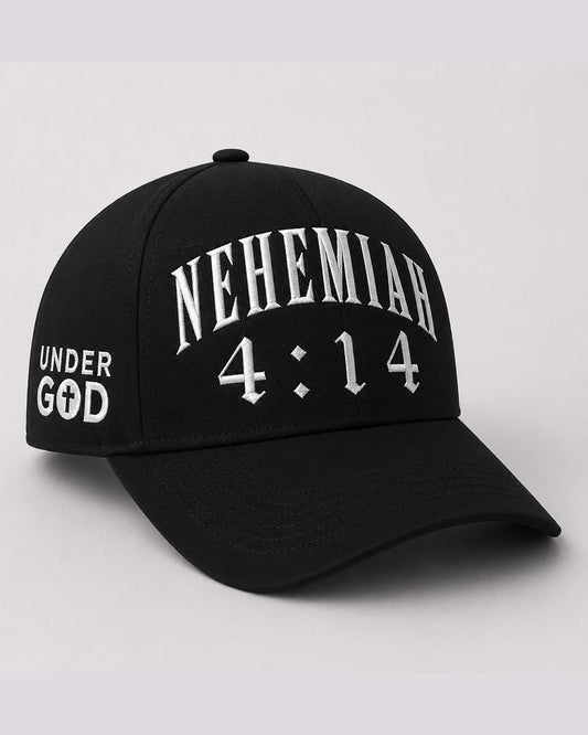 Nehemiah 4:14 Bible Verse –  Embroidered Baseball Cap