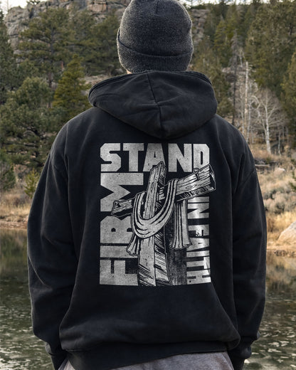 Stand Firm In Faith Hoodie – Black