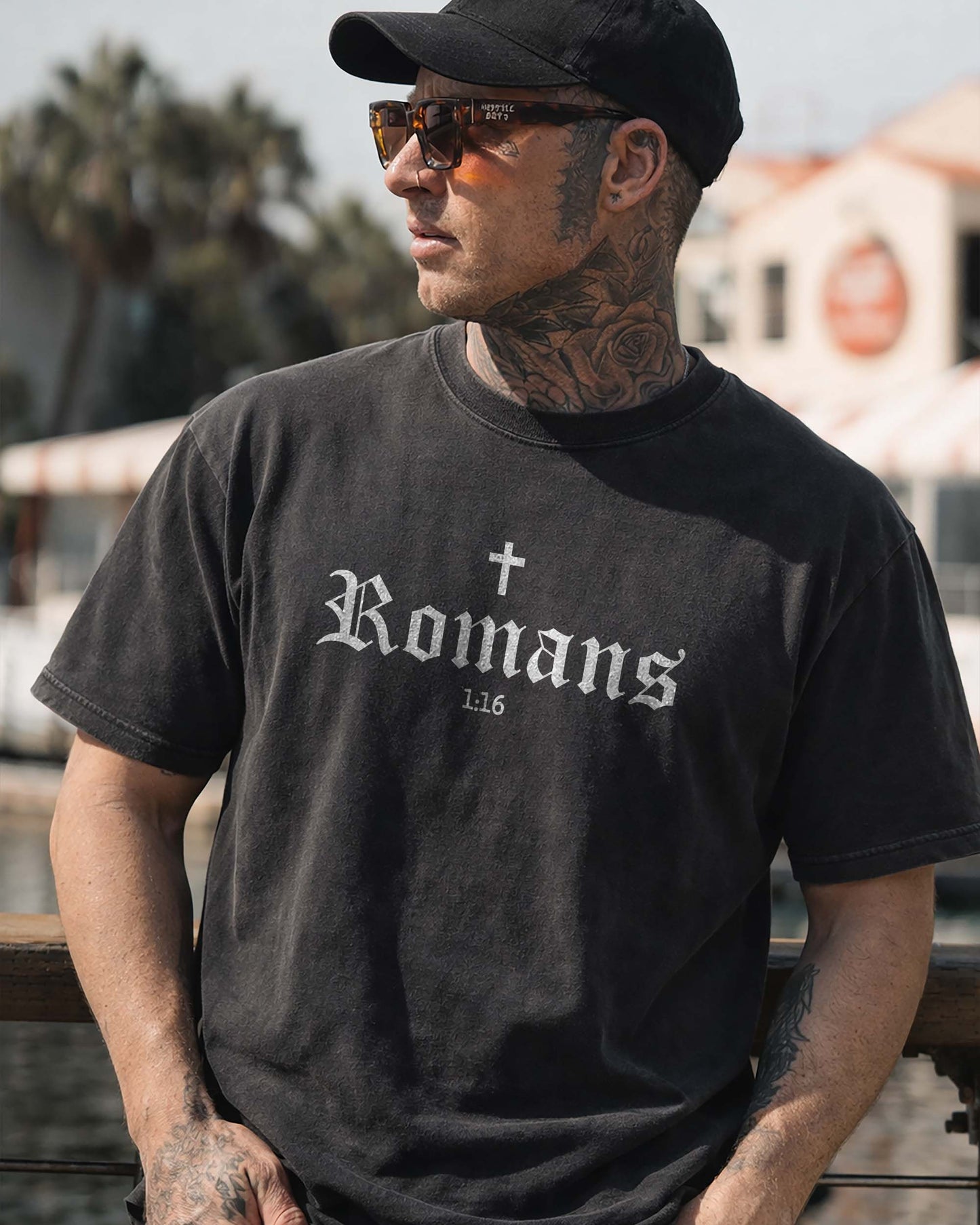 Romans 1:16 - I am not ashamed - Christian Scripture Tee, Faith Based Minimalist Shirt