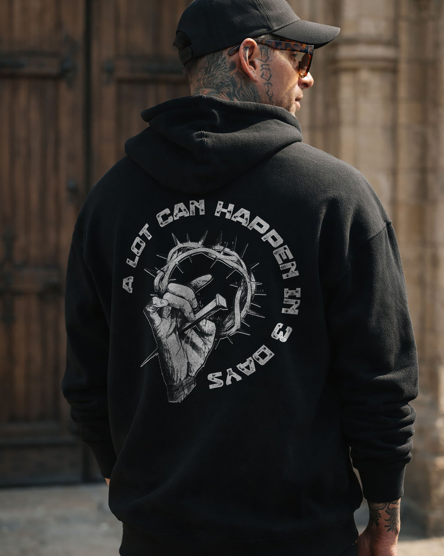 A Lot Can Happen In 3 Days – Redemption Hoodie – Black