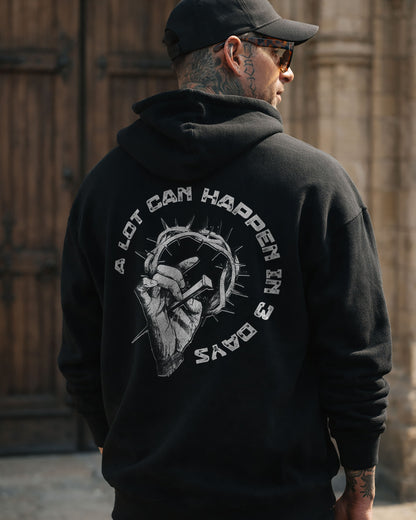 A Lot Can Happen In 3 Days – Redemption Hoodie – Black