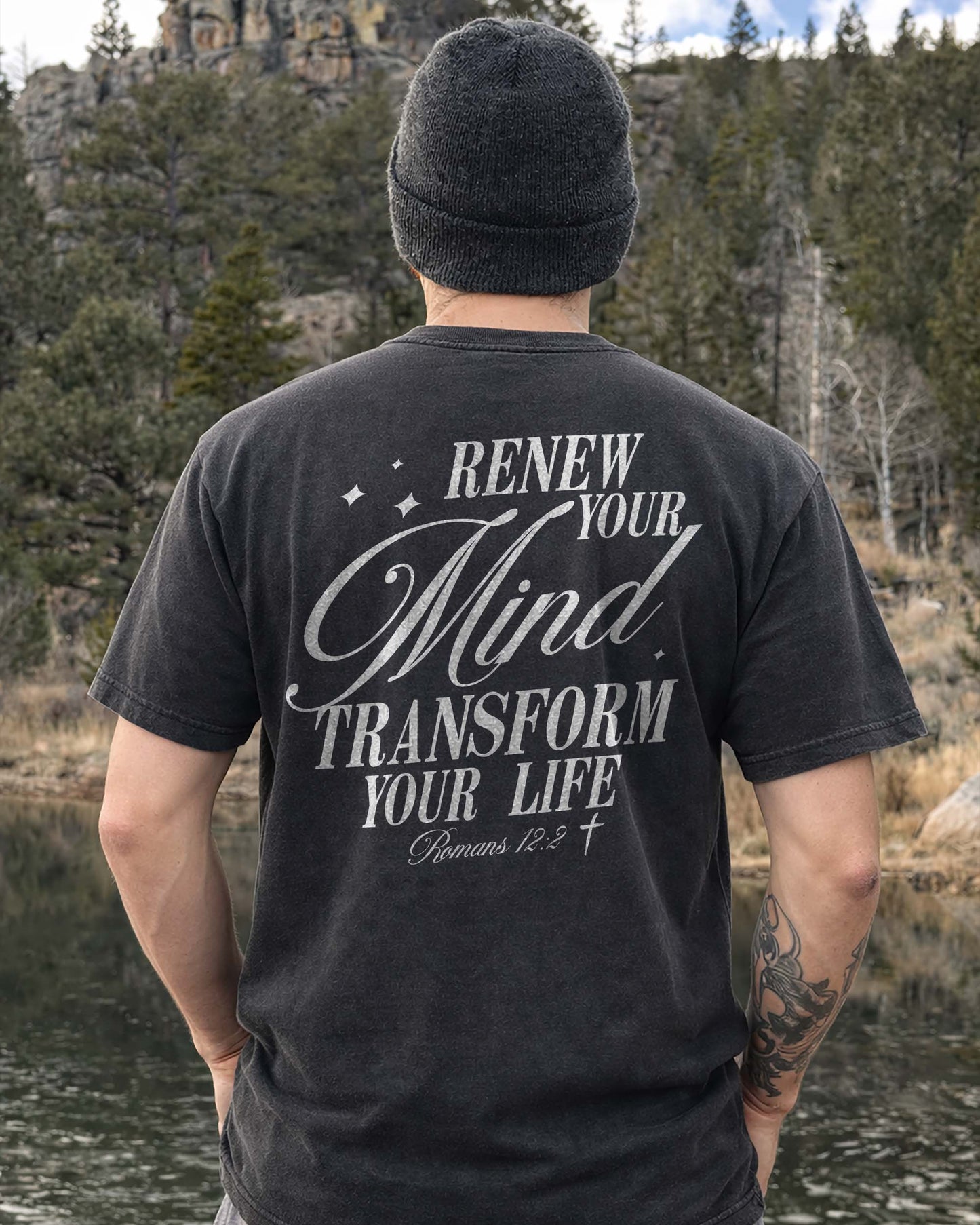 Renew Your Mind Transform Your Life Shirt, Christian Scripture Tee, Romans 12:2 Faith Shirt