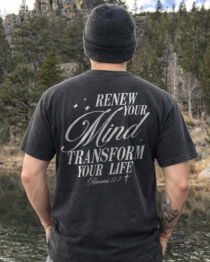 Renew Your Mind Transform Your Life Shirt, Christian Scripture Tee, Romans 12:2 Faith Shirt