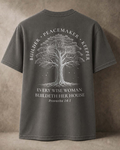 Builder • Peacemaker • Keeper – Proverbs 14:1 Christian Women's Vintage T-Shirt