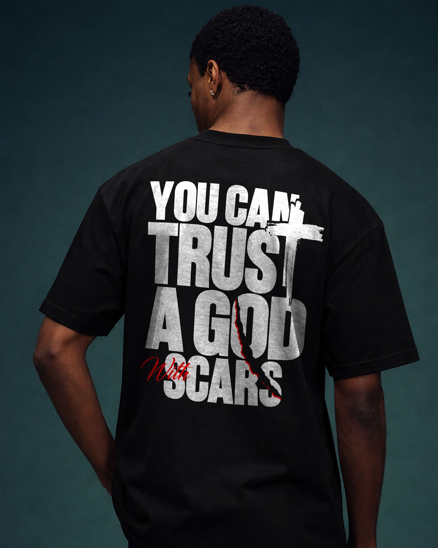 You Can Trust a God With Scars – Iron Faith Tee