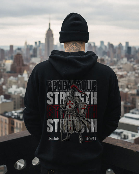 Renew Your Strength Hoodie – Isaiah 40:31 Christian Hoodie