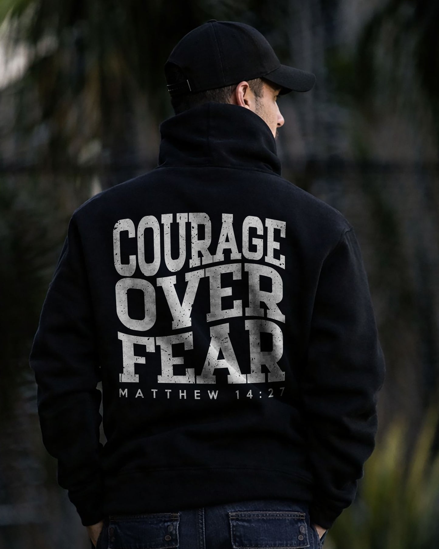 Courage Over Fear Hoodie – Black