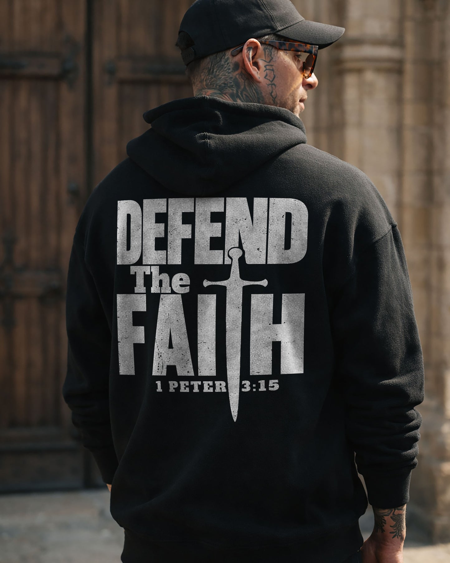 Defend the Faith – 1 Peter 3:15 Heavyweight Hoodie
