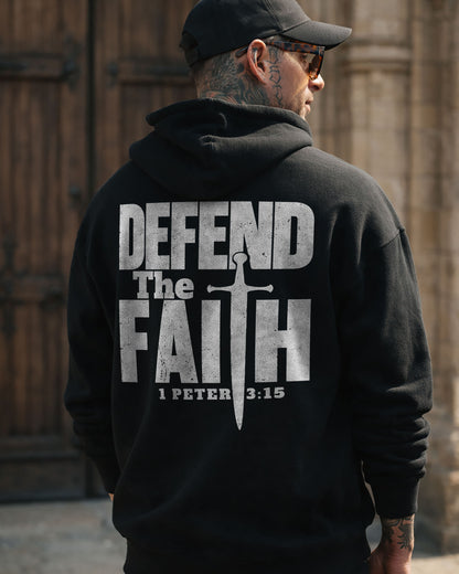 Defend the Faith – 1 Peter 3:15 Heavyweight Hoodie